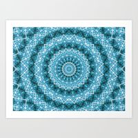 light-blue-kaleidoscope-mandala-prints